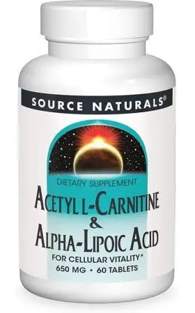 SOURCE NATURALS L-karnitiin ja alfa-lipohape 60 tabletti