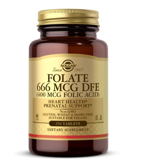 Solgar foolhape 666 mcg DFE 400 mcg foolhapet 250 tabletti