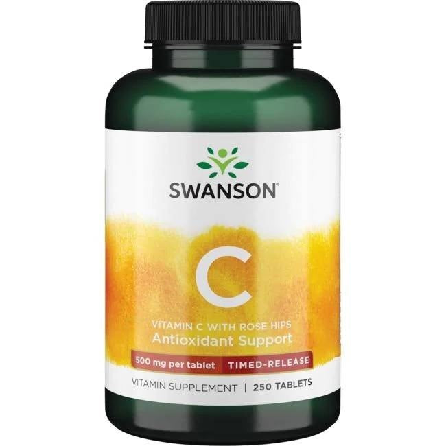 Swanson C-500 – C-vitamiin kibuvitsast, 250 tabletti