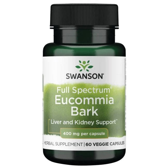Swansoni täisspektriga eukommiakoore 400 mg 60 kapslit