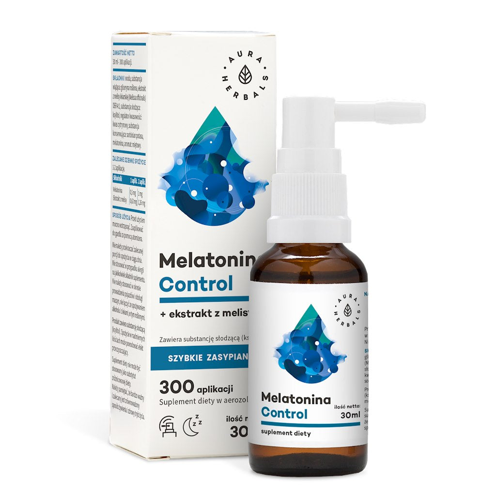 AURA HERBALS Melatoniini kontroll + Meliss - pihusti 30 ml