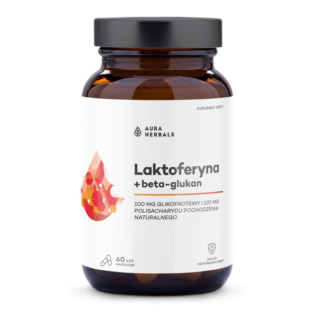 AURA HERBALS Laktoferriin + beeta-glükaan 60 kapslit