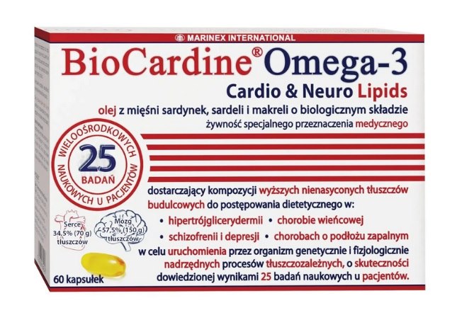 MARINEX BioCardine Omega-3 süda ja neurolipiidid 60 kapslit