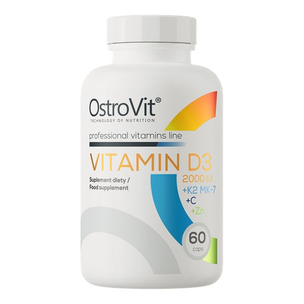 OstroVit vitamiin D3 2000 IU + K2 MK-7 + C + Zn 60 kapslit