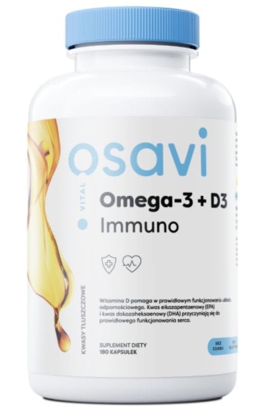 Osavi Omega-3 + D3 Immuno 180 kapslit