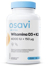 Osavi vitamiin D3 + K2, 4000 IU + 150 mcg 120 kaps.