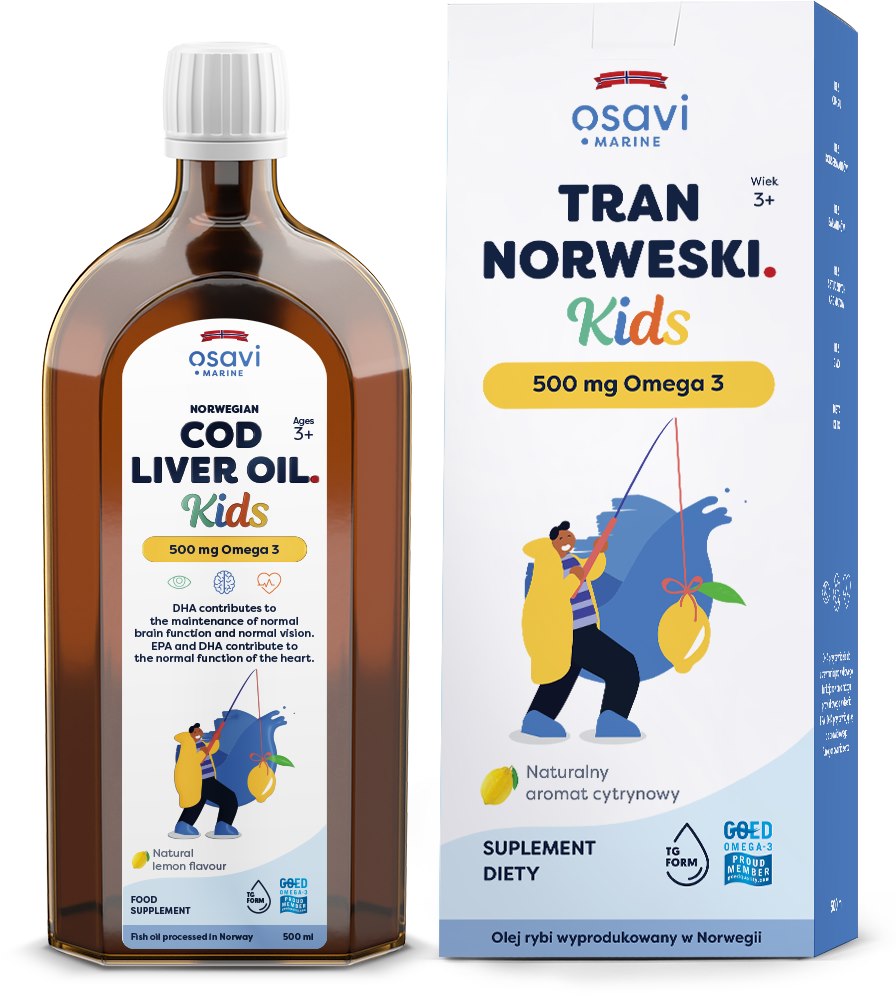 Osavi Norra kalaõli lastele 500 mg Omega 3 - sidrunimaitseline 500 ml