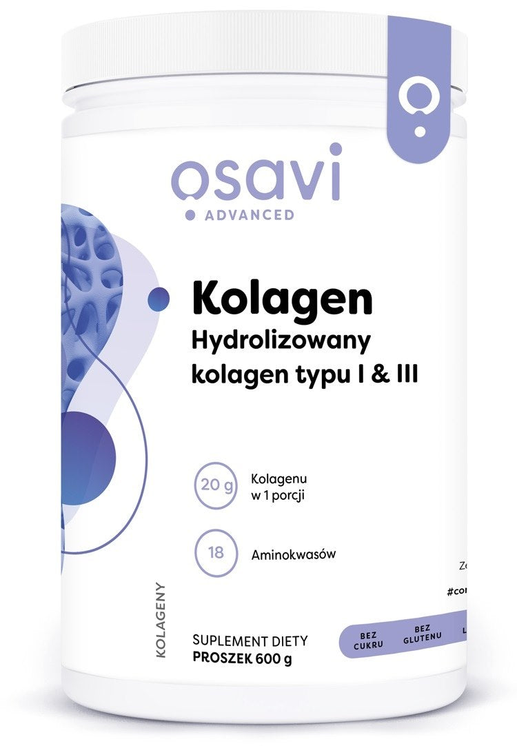 Osavi hüdrolüüsitud I ja III tüüpi kollageen 600 g