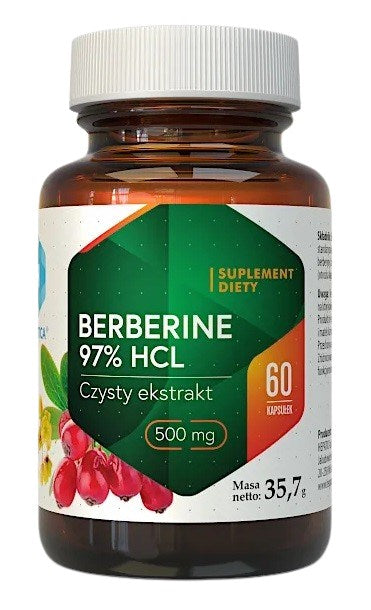 HEPATICA Berberine 97 % HCL – Puhas ekstrakt – Berberiini 500 mg 60 kapslit