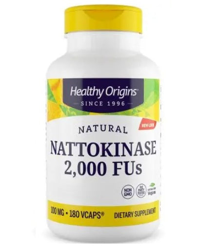 Healthy Origins Natural Nattokinase 2000FU – Nattokinase 100 mg 180 kapslit