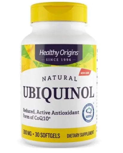 Healthy Origins looduslik ubikinool - ubikinool 300 mg 30 kapslit