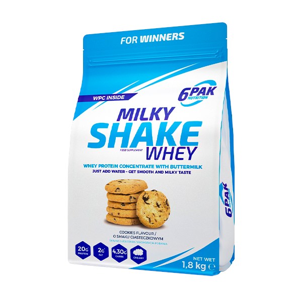6PAK Valgu toidulisand Milky Shake Whey, küpsis - 1800 g