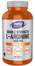 Now Foods L-arginiin 1000 mg kahekordse tugevusega – L-arginiin 1000 mg 180 tabletti