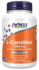 NOW FOODS L-karnitiin 1000 mg 50 tabletti