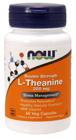 NOW FOODS Double Strength L-Teaniin 200 mg - L-Teaniin 200 mg 60 kapslit