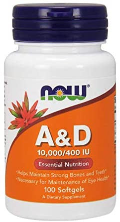 Now Foods A-vitamiin + D-vitamiin 100 kapslit