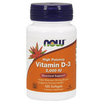 Now Foods vitamiin D3 2000 RÜ 120 kapslit