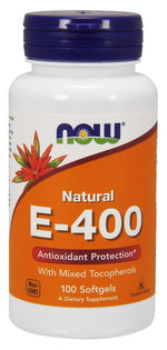Now Foods E-vitamiin 400 segatokoferoolidega 100 kapslit