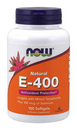 Now Foods vitamiin E 400 IU + seleen 100 mcg 100 kapslit