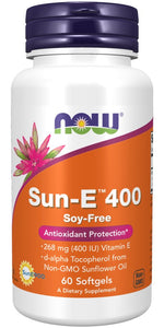 Now Foods E-vitamiin Sun-E 400 IU 60 kapslit