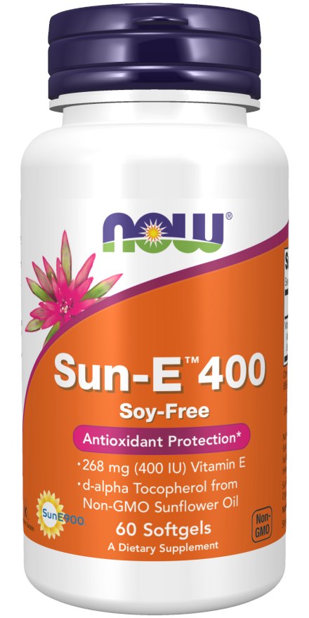 Now Foods E-vitamiin Sun-E 400 IU 60 kapslit