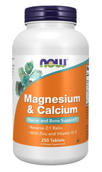 Now Foods magneesium ja kaltsium – magneesium 266 koos kaltsiumi, tsingi ja D-vitamiiniga 250 tabletti
