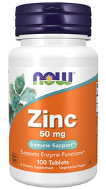 Now Foods Tsink - Tsink 50 mg - Tsinkglükonaat 100 tabletti