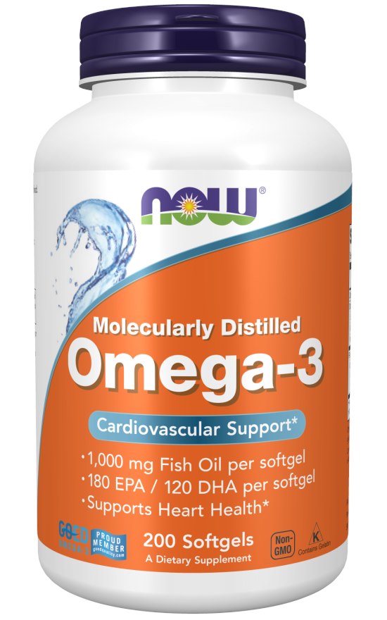 Now Foods Omega 3 – DHA 120 mg + EPA 180 mg 200 kapslit