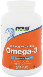 Now Foods molekulaarselt destilleeritud oomega-3 500 kapslit