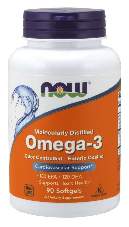 Now Foods Omega 3 - DHA 120 mg + EPA 180 mg 90 kapslit
