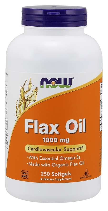NOW FOODS Linaseemneõli 1000 mg – linaseemneõli 250 kapslit