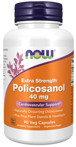 Now Foods Policosanol Extra Strength 40 mg 90 kapslit