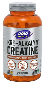 NOW FOODS Kre-Alkalyn kreatiin - puhverdatud kreatiinmonohüdraat 750 mg 240 kapslit