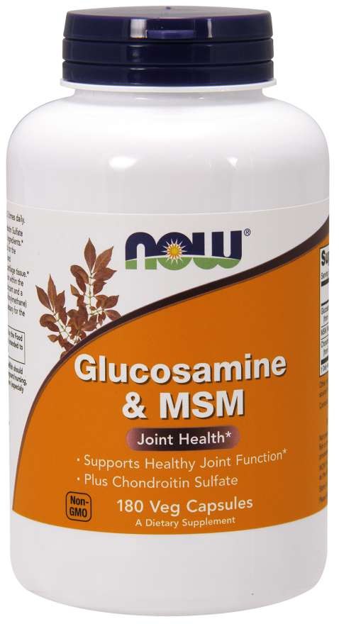 NOW FOODS glükoosamiin MSM-iga 180 kaps.