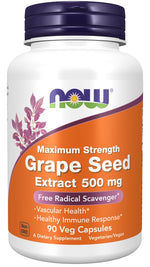 Now Foods viinamarjaseemne ekstrakt, maksimaalse kontsentratsiooniga, 500 mg – viinamarjaseemne ekstrakt 500 mg 90 kapslit