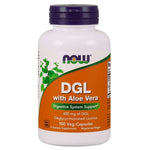 NOW FOODS DGL koos aaloega – lagritsajuur 400 mg + aaloe 100 kaps.