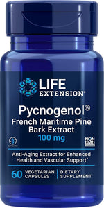 Life Extension Pycnogenol Prantsuse rannikmänni koore ekstrakt 100 mg 60 kapslit