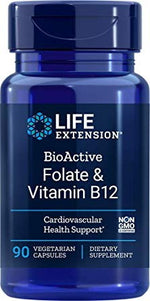 Life Extension Bioaktiivne folaat ja B12-vitamiin 90 kapslit