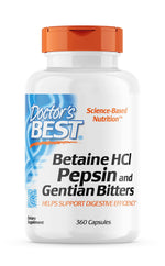 DOCTOR'S BEST betaiinvesinikkloriid + pepsiin + emajuurejuur 360 kapslit