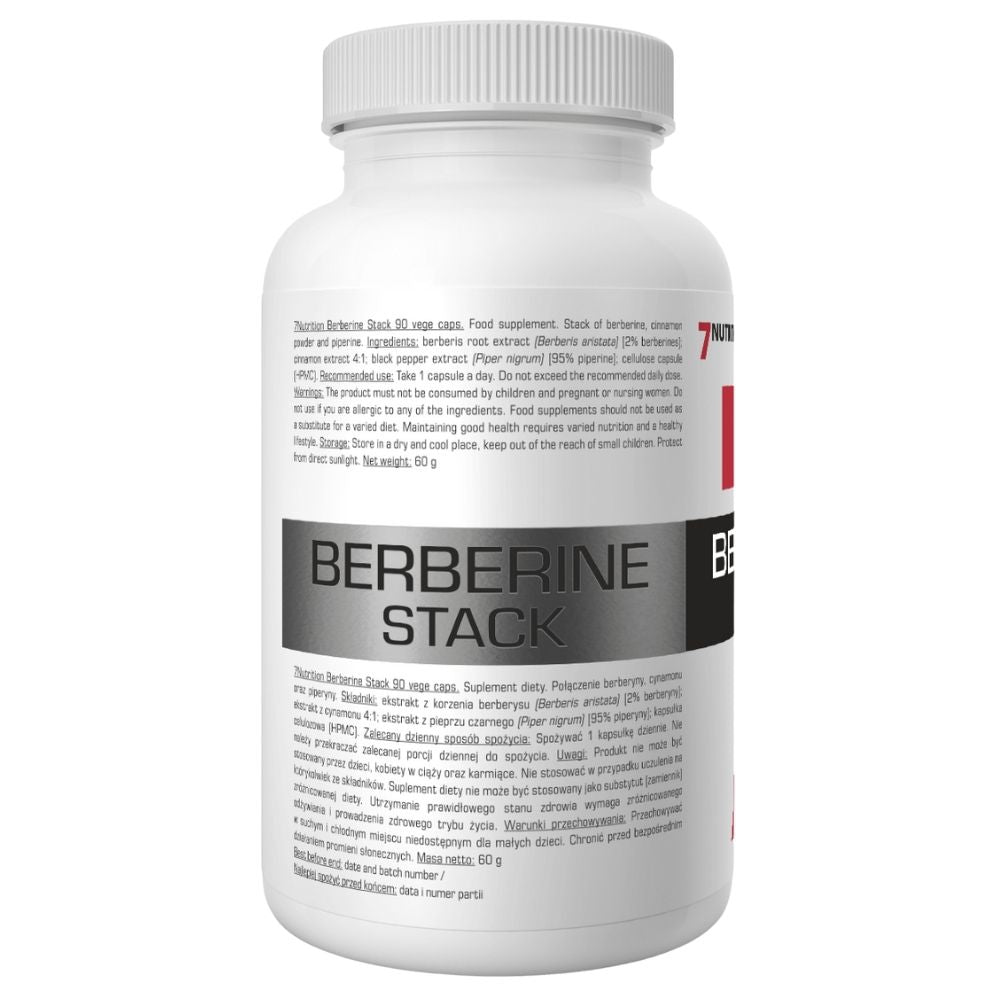 7Nutrition Berberine Stack, berberinas – 90 kapsulių