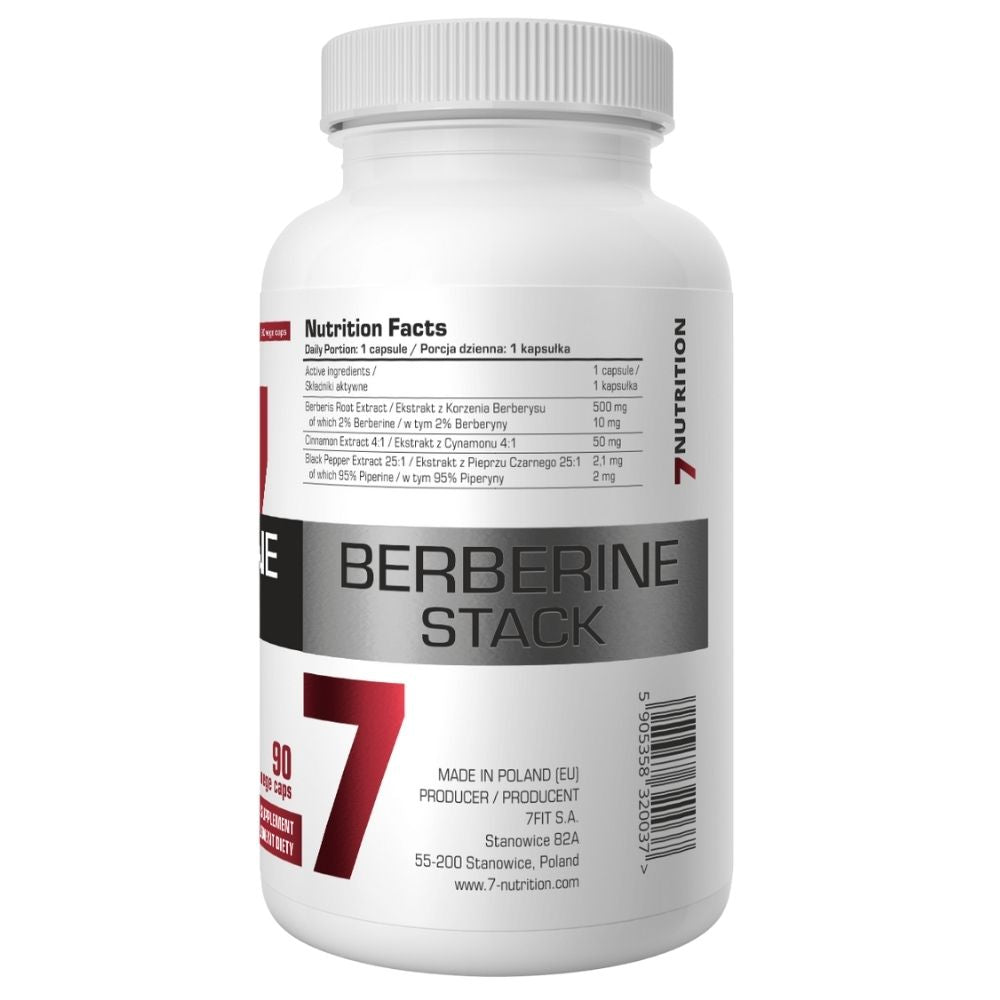 7Nutrition Berberine Stack, berberinas – 90 kapsulių
