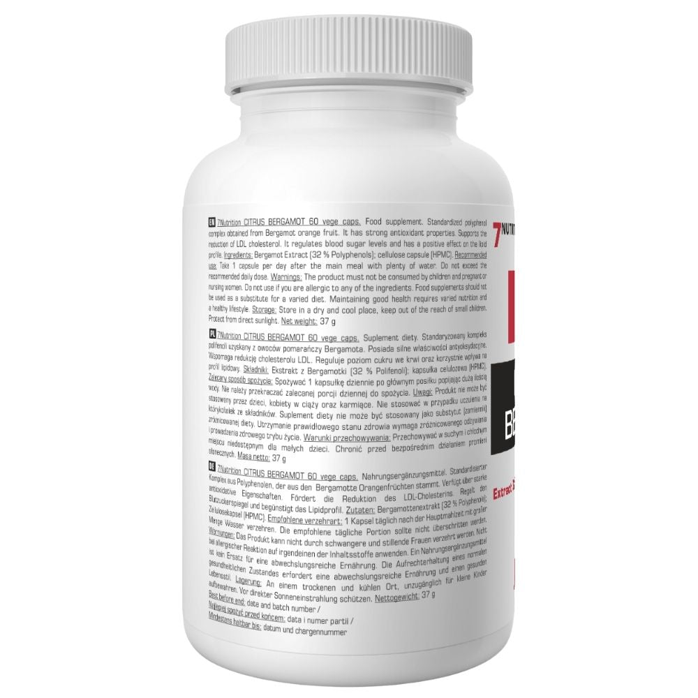 7Nutrition Bergamot 500 mg - 60 kapslit