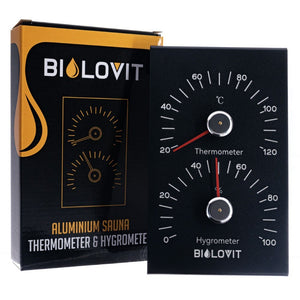 Bilovit Black sauna termomeeter koos hügromeetriga