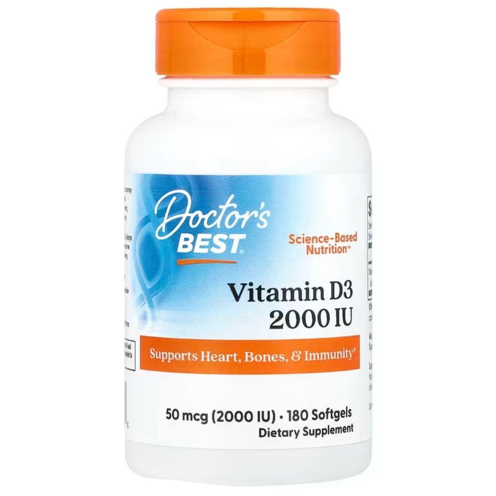 Doctor's Best D3-vitamiin 50 mcg – 180 kapslit
