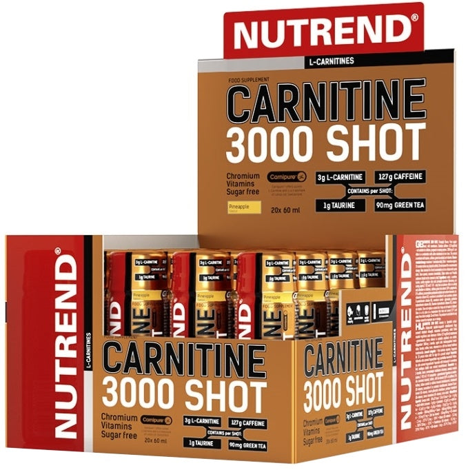 Carnitine 3000 Shot, Strawberry - 20 x 60 ml. - Nutrend