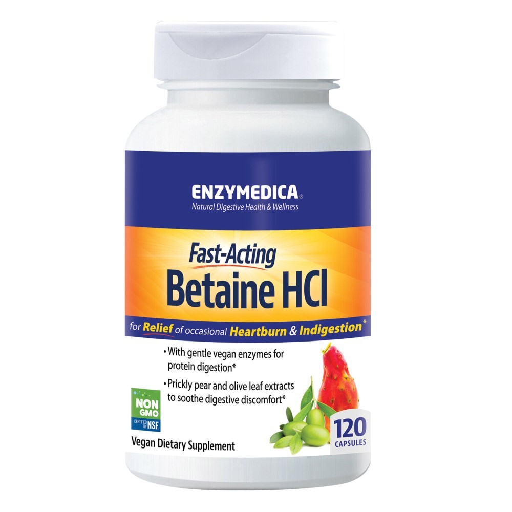 Enzymedica Betaine HCl - 120 kapsulių - Magnis.lt