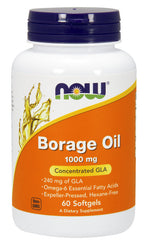 Borage Oil, 1000mg - 60 softgels - NOW Foods
