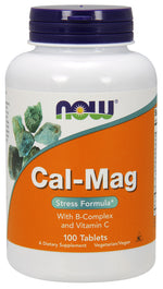 Cal-Mag with B-Complex and Vitamin C - 100 tablets - NOW Foods