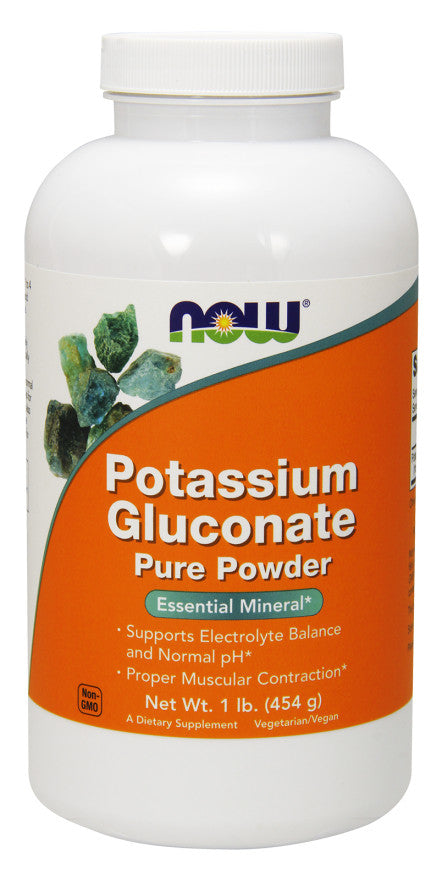 Potassium Gluconate, Pure Powder - 454 grams - NOW Foods