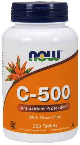 Vitamin C-500 with Rose Hips - 250 tablets - NOW Foods